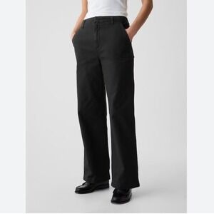 Gap Garment Dyed Loose Khaki‎ Pants Black Size 2